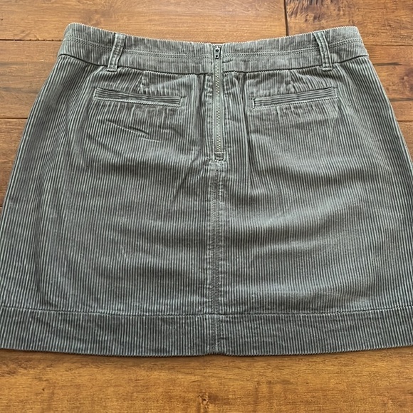 Loft Corduroy Skirt Gray Size 10 Petite - Picture 7 of 13